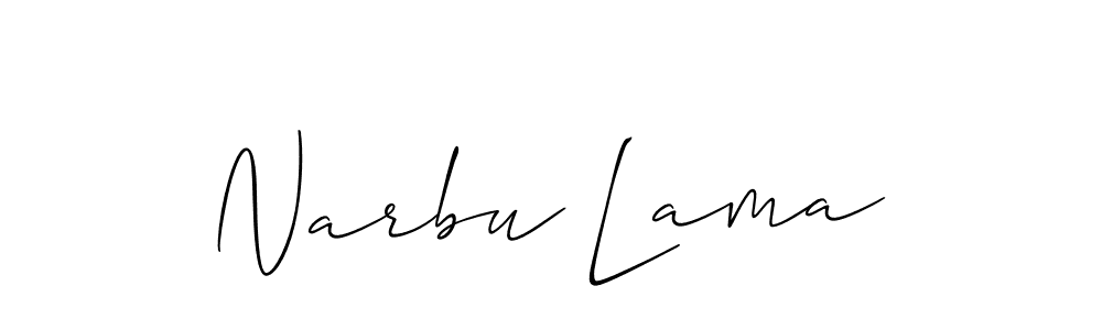 Make a short Narbu Lama signature style. Manage your documents anywhere anytime using Allison_Script. Create and add eSignatures, submit forms, share and send files easily. Narbu Lama signature style 2 images and pictures png