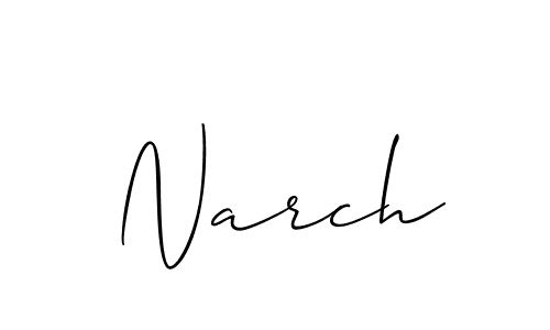How to make Narch signature? Allison_Script is a professional autograph style. Create handwritten signature for Narch name. Narch signature style 2 images and pictures png
