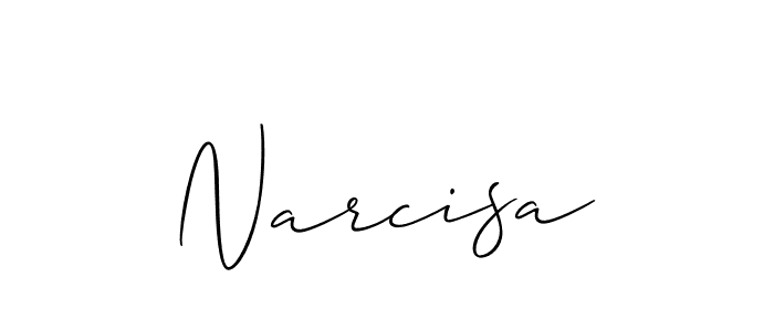 How to make Narcisa name signature. Use Allison_Script style for creating short signs online. This is the latest handwritten sign. Narcisa signature style 2 images and pictures png