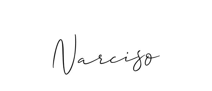 Use a signature maker to create a handwritten signature online. With this signature software, you can design (Allison_Script) your own signature for name Narciso. Narciso signature style 2 images and pictures png