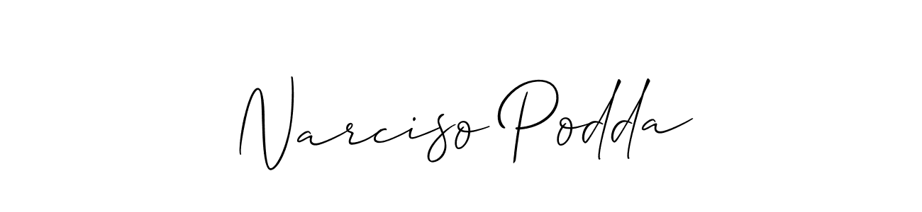 It looks lik you need a new signature style for name Narciso Podda. Design unique handwritten (Allison_Script) signature with our free signature maker in just a few clicks. Narciso Podda signature style 2 images and pictures png