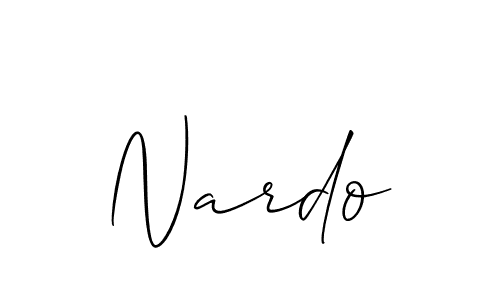 Create a beautiful signature design for name Nardo. With this signature (Allison_Script) fonts, you can make a handwritten signature for free. Nardo signature style 2 images and pictures png