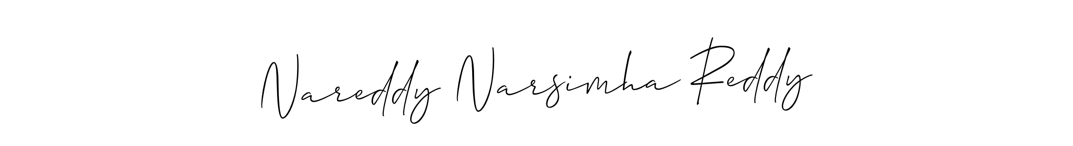 The best way (Allison_Script) to make a short signature is to pick only two or three words in your name. The name Nareddy Narsimha Reddy include a total of six letters. For converting this name. Nareddy Narsimha Reddy signature style 2 images and pictures png