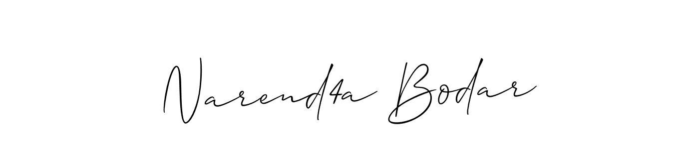 Narend4a Bodar stylish signature style. Best Handwritten Sign (Allison_Script) for my name. Handwritten Signature Collection Ideas for my name Narend4a Bodar. Narend4a Bodar signature style 2 images and pictures png