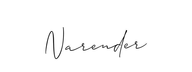 You should practise on your own different ways (Allison_Script) to write your name (Narender) in signature. don't let someone else do it for you. Narender signature style 2 images and pictures png