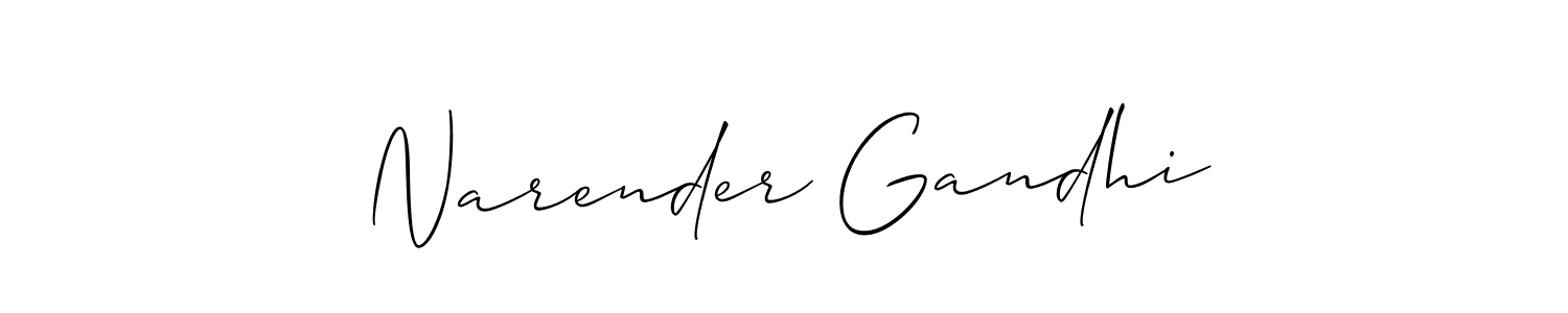 Also You can easily find your signature by using the search form. We will create Narender Gandhi name handwritten signature images for you free of cost using Allison_Script sign style. Narender Gandhi signature style 2 images and pictures png