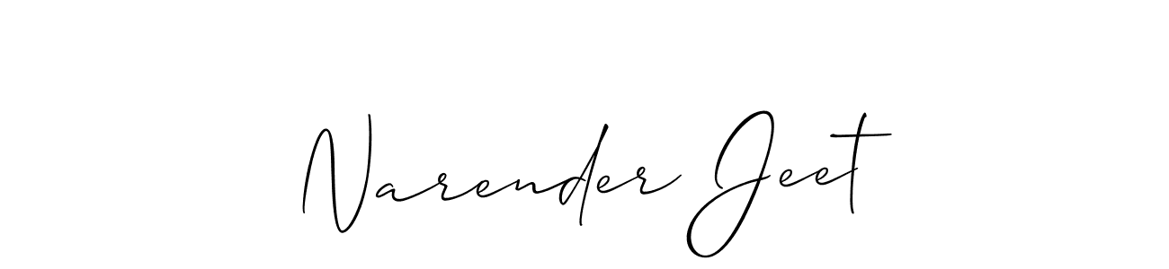 Narender Jeet stylish signature style. Best Handwritten Sign (Allison_Script) for my name. Handwritten Signature Collection Ideas for my name Narender Jeet. Narender Jeet signature style 2 images and pictures png