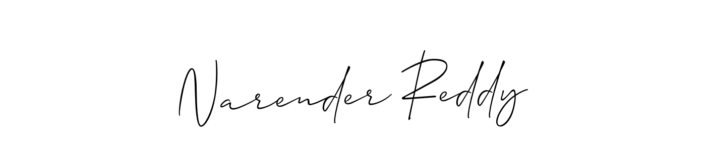 The best way (Allison_Script) to make a short signature is to pick only two or three words in your name. The name Narender Reddy include a total of six letters. For converting this name. Narender Reddy signature style 2 images and pictures png