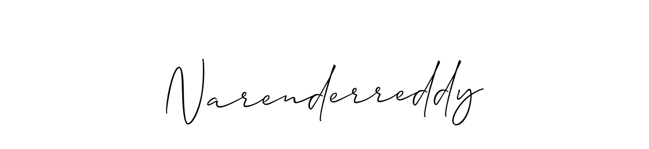 Best and Professional Signature Style for Narenderreddy. Allison_Script Best Signature Style Collection. Narenderreddy signature style 2 images and pictures png