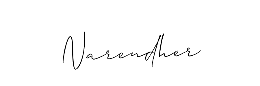 How to Draw Narendher signature style? Allison_Script is a latest design signature styles for name Narendher. Narendher signature style 2 images and pictures png