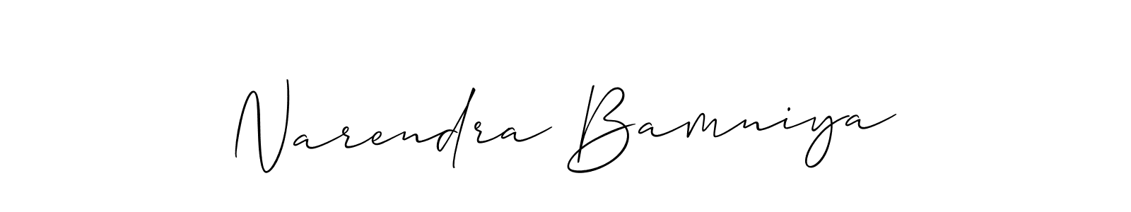 You can use this online signature creator to create a handwritten signature for the name Narendra Bamniya. This is the best online autograph maker. Narendra Bamniya signature style 2 images and pictures png