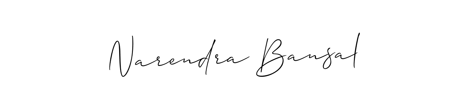 The best way (Allison_Script) to make a short signature is to pick only two or three words in your name. The name Narendra Bansal include a total of six letters. For converting this name. Narendra Bansal signature style 2 images and pictures png