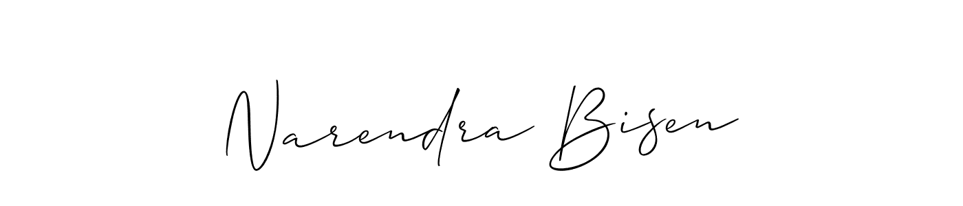 Similarly Allison_Script is the best handwritten signature design. Signature creator online .You can use it as an online autograph creator for name Narendra Bisen. Narendra Bisen signature style 2 images and pictures png