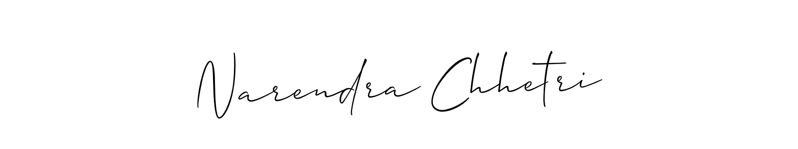 Allison_Script is a professional signature style that is perfect for those who want to add a touch of class to their signature. It is also a great choice for those who want to make their signature more unique. Get Narendra Chhetri name to fancy signature for free. Narendra Chhetri signature style 2 images and pictures png