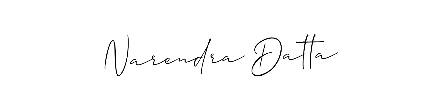 Create a beautiful signature design for name Narendra Datta. With this signature (Allison_Script) fonts, you can make a handwritten signature for free. Narendra Datta signature style 2 images and pictures png