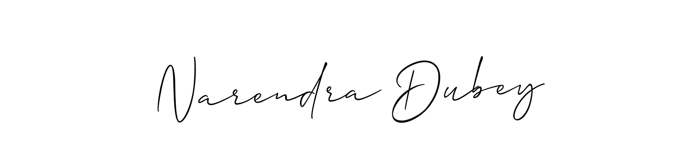 The best way (Allison_Script) to make a short signature is to pick only two or three words in your name. The name Narendra Dubey include a total of six letters. For converting this name. Narendra Dubey signature style 2 images and pictures png