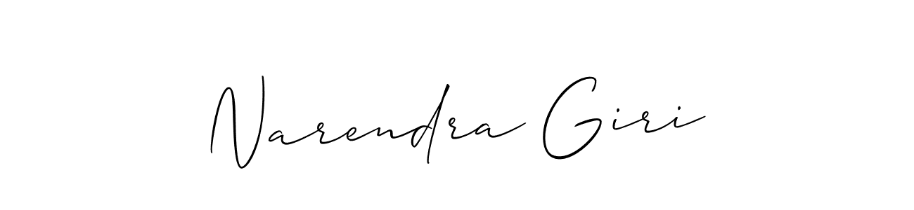 Use a signature maker to create a handwritten signature online. With this signature software, you can design (Allison_Script) your own signature for name Narendra Giri. Narendra Giri signature style 2 images and pictures png