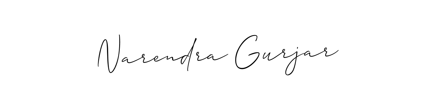 It looks lik you need a new signature style for name Narendra Gurjar. Design unique handwritten (Allison_Script) signature with our free signature maker in just a few clicks. Narendra Gurjar signature style 2 images and pictures png