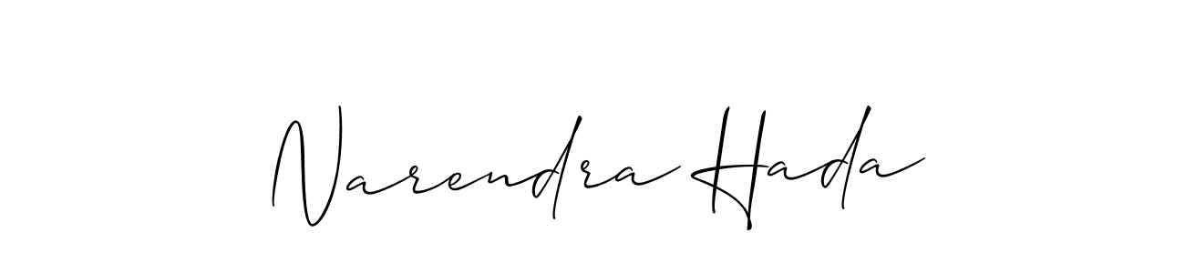 Narendra Hada stylish signature style. Best Handwritten Sign (Allison_Script) for my name. Handwritten Signature Collection Ideas for my name Narendra Hada. Narendra Hada signature style 2 images and pictures png