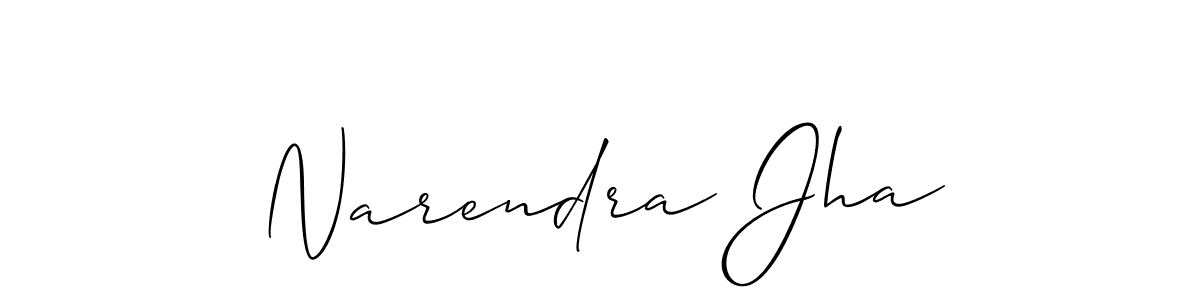 Also we have Narendra Jha name is the best signature style. Create professional handwritten signature collection using Allison_Script autograph style. Narendra Jha signature style 2 images and pictures png