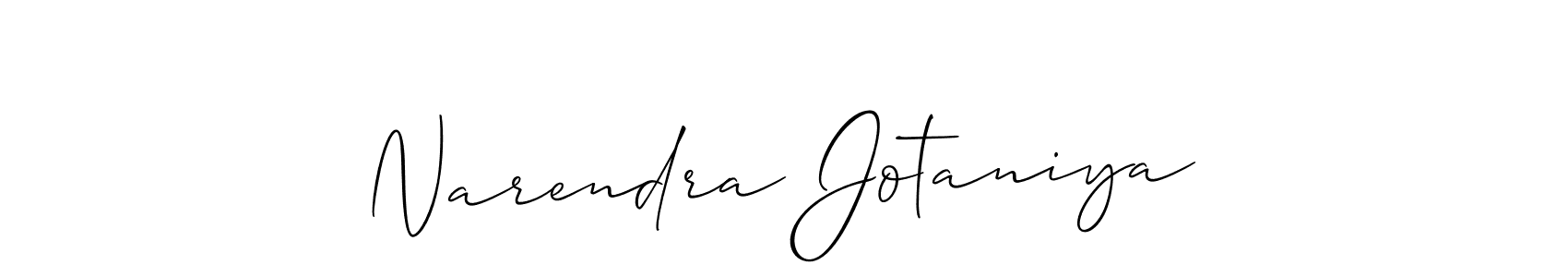 You should practise on your own different ways (Allison_Script) to write your name (Narendra Jotaniya) in signature. don't let someone else do it for you. Narendra Jotaniya signature style 2 images and pictures png