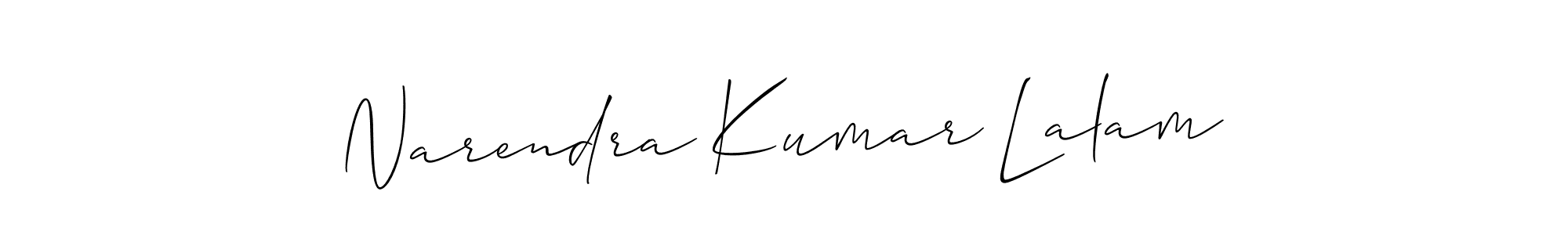 Also You can easily find your signature by using the search form. We will create Narendra Kumar Lalam name handwritten signature images for you free of cost using Allison_Script sign style. Narendra Kumar Lalam signature style 2 images and pictures png