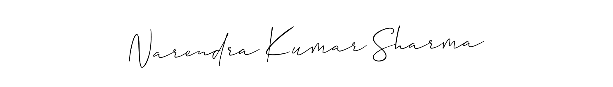 Also we have Narendra Kumar Sharma name is the best signature style. Create professional handwritten signature collection using Allison_Script autograph style. Narendra Kumar Sharma signature style 2 images and pictures png