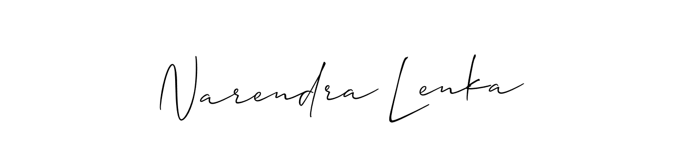 Also we have Narendra Lenka name is the best signature style. Create professional handwritten signature collection using Allison_Script autograph style. Narendra Lenka signature style 2 images and pictures png