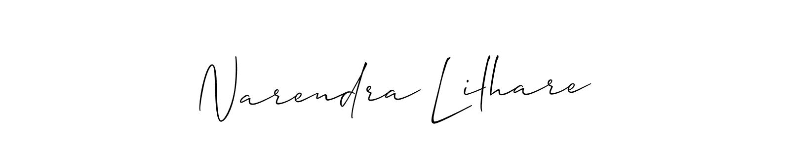 Make a beautiful signature design for name Narendra Lilhare. With this signature (Allison_Script) style, you can create a handwritten signature for free. Narendra Lilhare signature style 2 images and pictures png