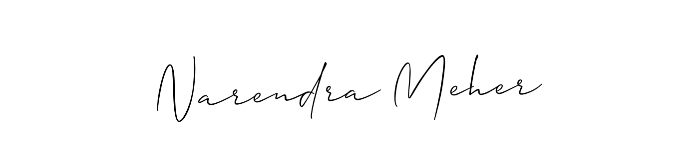 Narendra Meher stylish signature style. Best Handwritten Sign (Allison_Script) for my name. Handwritten Signature Collection Ideas for my name Narendra Meher. Narendra Meher signature style 2 images and pictures png