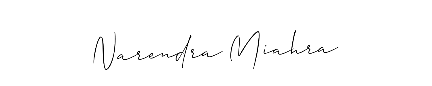 How to make Narendra Miahra name signature. Use Allison_Script style for creating short signs online. This is the latest handwritten sign. Narendra Miahra signature style 2 images and pictures png