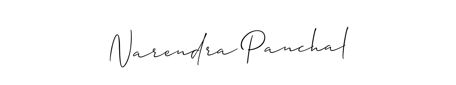 if you are searching for the best signature style for your name Narendra Panchal. so please give up your signature search. here we have designed multiple signature styles  using Allison_Script. Narendra Panchal signature style 2 images and pictures png