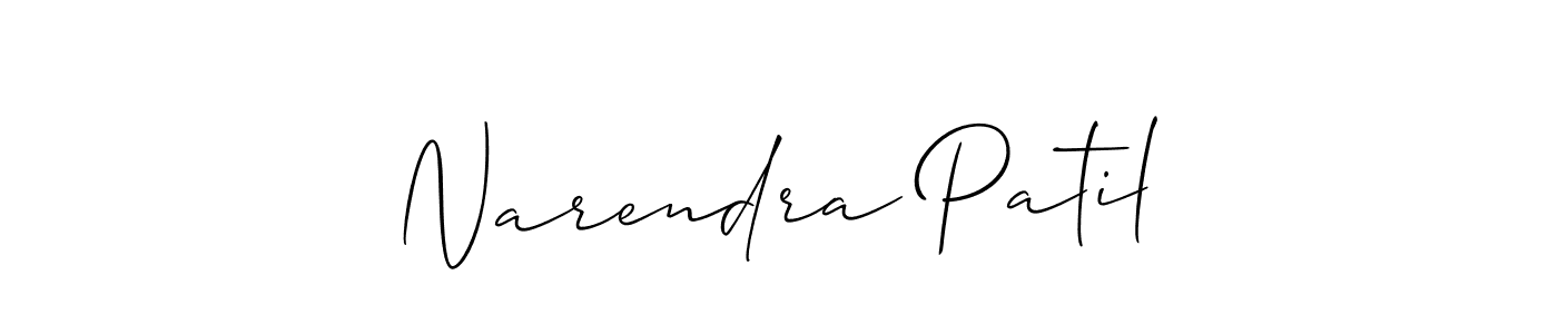 Make a beautiful signature design for name Narendra Patil. With this signature (Allison_Script) style, you can create a handwritten signature for free. Narendra Patil signature style 2 images and pictures png