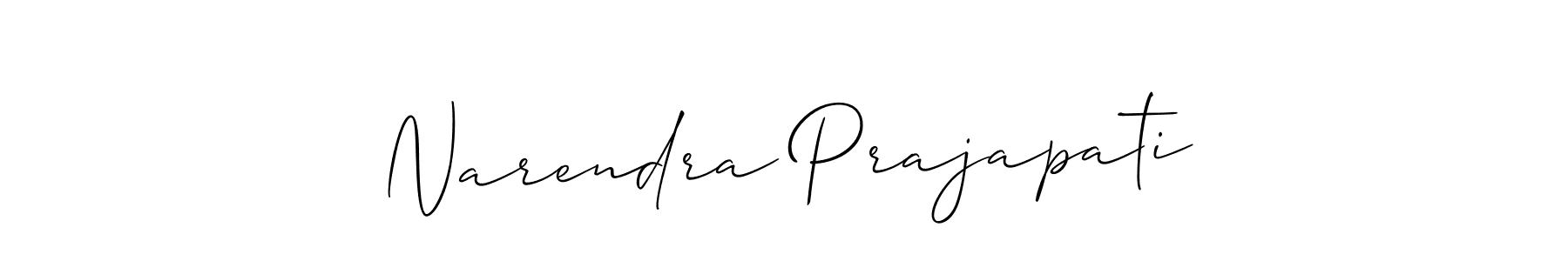 Design your own signature with our free online signature maker. With this signature software, you can create a handwritten (Allison_Script) signature for name Narendra Prajapati. Narendra Prajapati signature style 2 images and pictures png