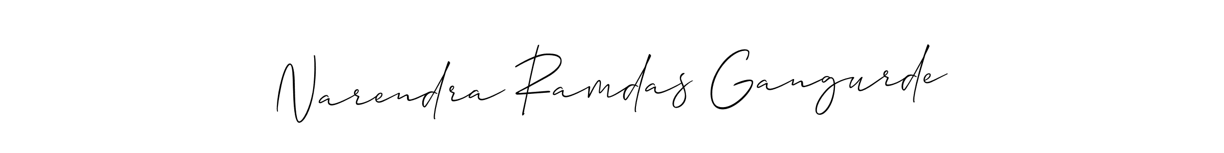 You should practise on your own different ways (Allison_Script) to write your name (Narendra Ramdas Gangurde) in signature. don't let someone else do it for you. Narendra Ramdas Gangurde signature style 2 images and pictures png