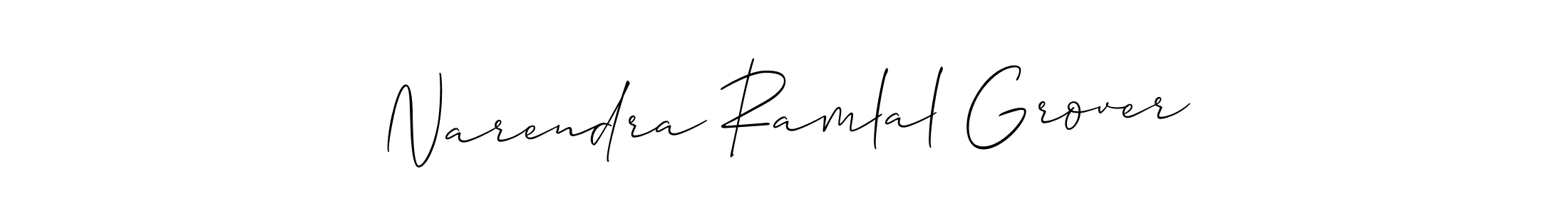 How to make Narendra Ramlal Grover signature? Allison_Script is a professional autograph style. Create handwritten signature for Narendra Ramlal Grover name. Narendra Ramlal Grover signature style 2 images and pictures png