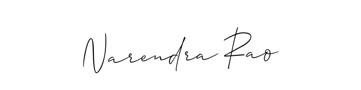 if you are searching for the best signature style for your name Narendra Rao. so please give up your signature search. here we have designed multiple signature styles  using Allison_Script. Narendra Rao signature style 2 images and pictures png