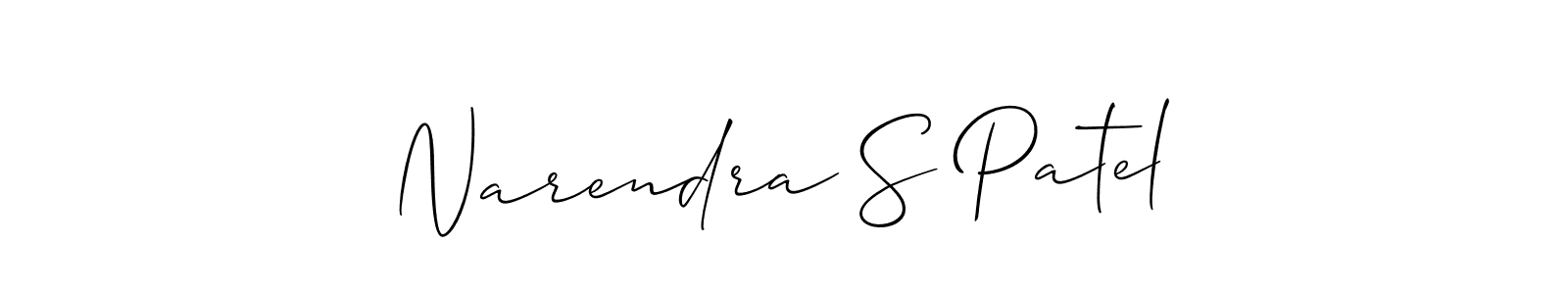 You should practise on your own different ways (Allison_Script) to write your name (Narendra S Patel) in signature. don't let someone else do it for you. Narendra S Patel signature style 2 images and pictures png