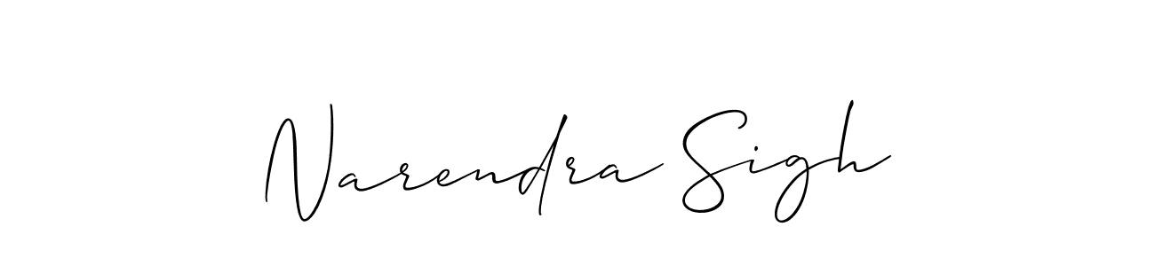 Also we have Narendra Sigh name is the best signature style. Create professional handwritten signature collection using Allison_Script autograph style. Narendra Sigh signature style 2 images and pictures png