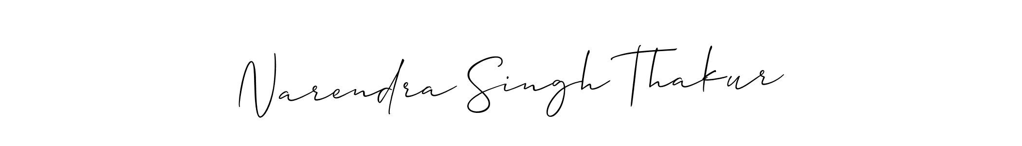 Use a signature maker to create a handwritten signature online. With this signature software, you can design (Allison_Script) your own signature for name Narendra Singh Thakur. Narendra Singh Thakur signature style 2 images and pictures png