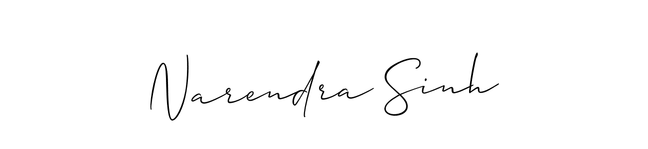 Allison_Script is a professional signature style that is perfect for those who want to add a touch of class to their signature. It is also a great choice for those who want to make their signature more unique. Get Narendra Sinh name to fancy signature for free. Narendra Sinh signature style 2 images and pictures png