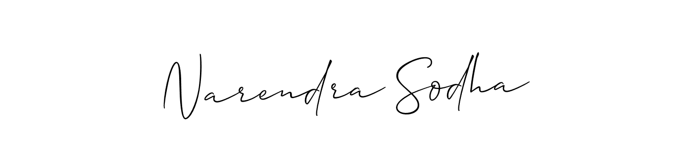 Design your own signature with our free online signature maker. With this signature software, you can create a handwritten (Allison_Script) signature for name Narendra Sodha. Narendra Sodha signature style 2 images and pictures png