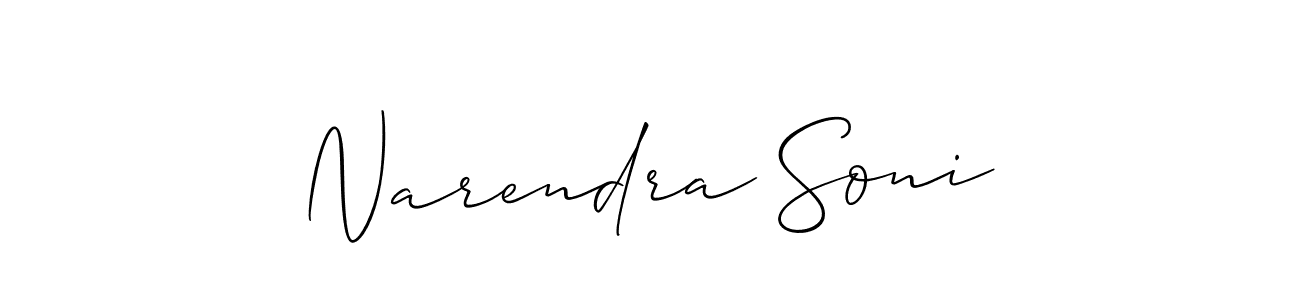 You should practise on your own different ways (Allison_Script) to write your name (Narendra Soni) in signature. don't let someone else do it for you. Narendra Soni signature style 2 images and pictures png