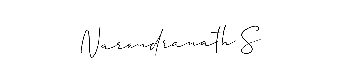 Also You can easily find your signature by using the search form. We will create Narendranath S name handwritten signature images for you free of cost using Allison_Script sign style. Narendranath S signature style 2 images and pictures png