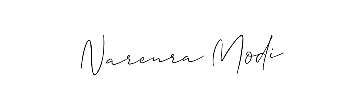 Make a beautiful signature design for name Narenra Modi. With this signature (Allison_Script) style, you can create a handwritten signature for free. Narenra Modi signature style 2 images and pictures png