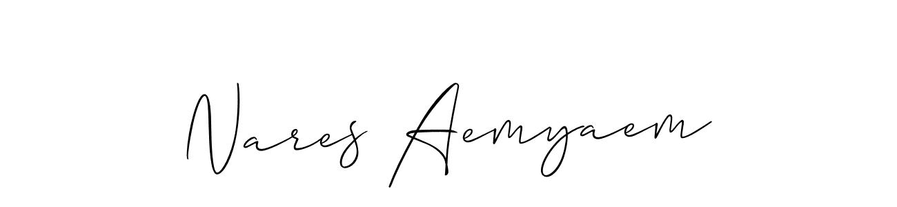 How to make Nares Aemyaem signature? Allison_Script is a professional autograph style. Create handwritten signature for Nares Aemyaem name. Nares Aemyaem signature style 2 images and pictures png