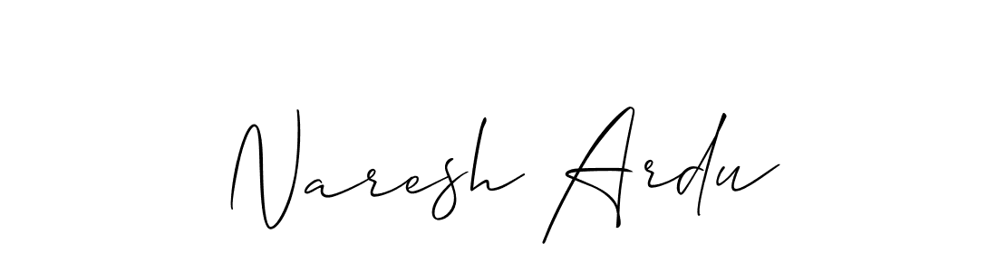 Create a beautiful signature design for name Naresh Ardu. With this signature (Allison_Script) fonts, you can make a handwritten signature for free. Naresh Ardu signature style 2 images and pictures png