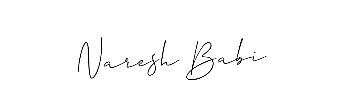 It looks lik you need a new signature style for name Naresh Babi. Design unique handwritten (Allison_Script) signature with our free signature maker in just a few clicks. Naresh Babi signature style 2 images and pictures png