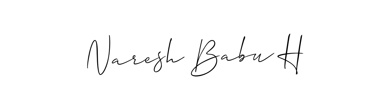 You can use this online signature creator to create a handwritten signature for the name Naresh Babu H. This is the best online autograph maker. Naresh Babu H signature style 2 images and pictures png