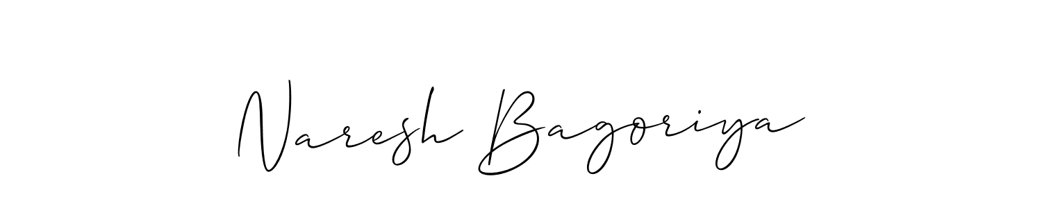 Use a signature maker to create a handwritten signature online. With this signature software, you can design (Allison_Script) your own signature for name Naresh Bagoriya. Naresh Bagoriya signature style 2 images and pictures png